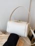 Mini Square Bag White PU