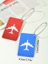 2pcs Luggage Tags Plane Cut Out Design