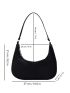New Trend Dumpling Bag Nylon Crossbody Bag For Women Lightweight Small Crossbody Armpit Bag Solid