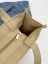 Letter Graphic Shopper Bag Preppy