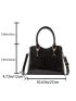 Crocodile Embossed Square Bag Elegant