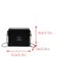 Mini Square Bag Twist Lock Flap Chain Black PU