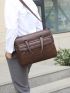 Large Classic Briefcase PU Vintage