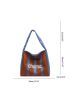 Letter Graphic Hobo Bag Large Capacity Casual