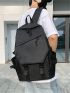 Minimalist Casual Daypack Black Medium For School