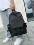 Minimalist Casual Daypack Black Medium For School