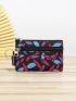 Colorblock Pattern Coin Purse Zipper