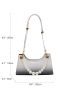 Ombre Baguette Bag Crocodile Embossed Pearl Decor