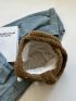 Medium Square Bag Pom Pom Decor Fluffy