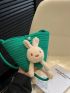 Small Straw Bag Cartoon Rabbit Decor