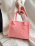Mini Square Bag Double Handle Pink Fashion