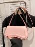 Letter Detail Novelty Bag PU Pink