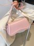 Letter Detail Novelty Bag PU Pink
