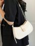Stitch Detail Hobo Bag PU Chain