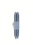 Chevron Detail Classic Card Holder Geometric Decor Bifold Blue PU
