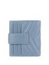 Chevron Detail Classic Card Holder Geometric Decor Bifold Blue PU