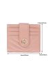 Chevron Detail Classic Card Holder Geometric Decor Bifold Green PU