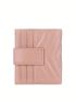 Chevron Detail Classic Card Holder Geometric Decor Bifold Green PU