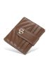 Chevron Detail Classic Card Holder Geometric Decor Bifold Green PU