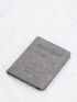 Plane & Letter Embroidered Passport Case PU