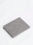 Plane & Letter Embroidered Passport Case PU