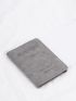Plane & Letter Embroidered Passport Case PU