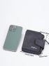 Letter Graphic Small Wallet Black
