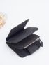Letter Graphic Small Wallet Black