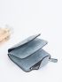 Letter Graphic Small Wallet Blue