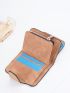Letter Graphic Small Wallet Brown