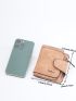 Letter Graphic Small Wallet Brown
