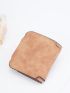 Letter Graphic Small Wallet Brown