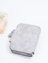 Letter Graphic Small Wallet Gray