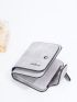 Letter Graphic Small Wallet Gray
