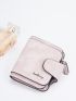 Letter Graphic Small Wallet Baby Pink