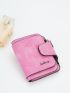 Letter Graphic Small Wallet Hot Pink