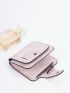 Letter Graphic Small Wallet Baby Pink