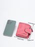 Letter Graphic Small Wallet Pink