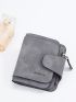 Letter Graphic Small Wallet Gray