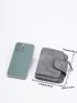 Letter Graphic Small Wallet Gray