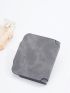 Letter Graphic Small Wallet Gray