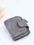 Letter Graphic Small Wallet Gray