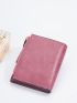 Letter Graphic Small Wallet Snap Button Coral Pink
