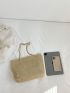 Minimalist Straw Bag Chain Strap Vacation