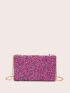 Rhinestone Decor Box Bag Mini For Party