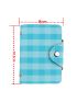 Plaid Pattern Card Holder Snap Button Multi-Card Card Organizer for Storage Credit Cards