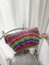 Colorblock Straw Bag Medium Vacation
