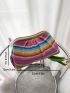 Colorblock Straw Bag Medium Vacation