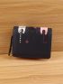 Cat Patch Detail Small Wallet PU Cute