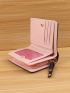 Cat Patch Detail Small Wallet PU Cute